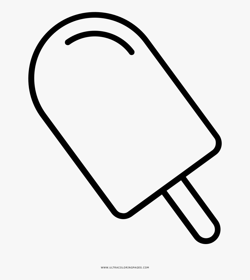 Popsicle Coloring Page - Popsicle Clipart Black And White, HD Png