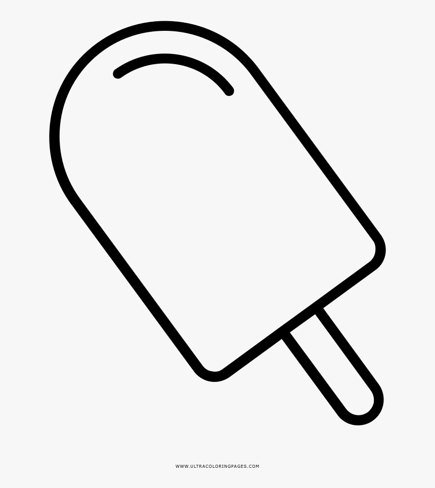 Popsicle Coloring Page - Popsicle Clipart Black And White, HD Png Download, Free Download