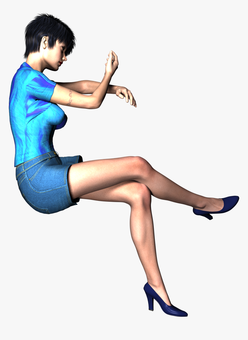Pose reference: female sitting - crossed legs by Iki-Fujisaka on DeviantArt