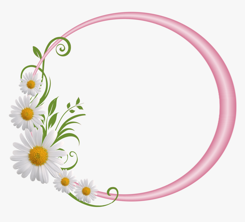 Floral Round Frame Png File - Round Photo Frame Png, Transparent Png, Free Download