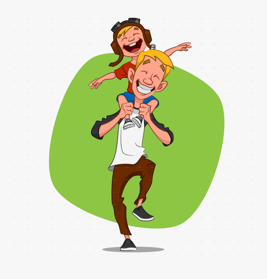 Father Son Clip Art - Dad And Son Illustration, HD Png Download, Free Download