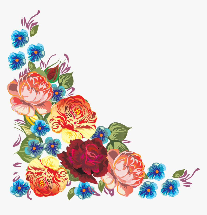 Картинка В Png - Πλαισια Κειμενου Με Λουλουδια, Transparent Png - kindpng