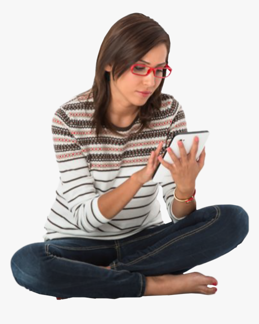 Woman Sitting Casual Png, Transparent Png, Free Download