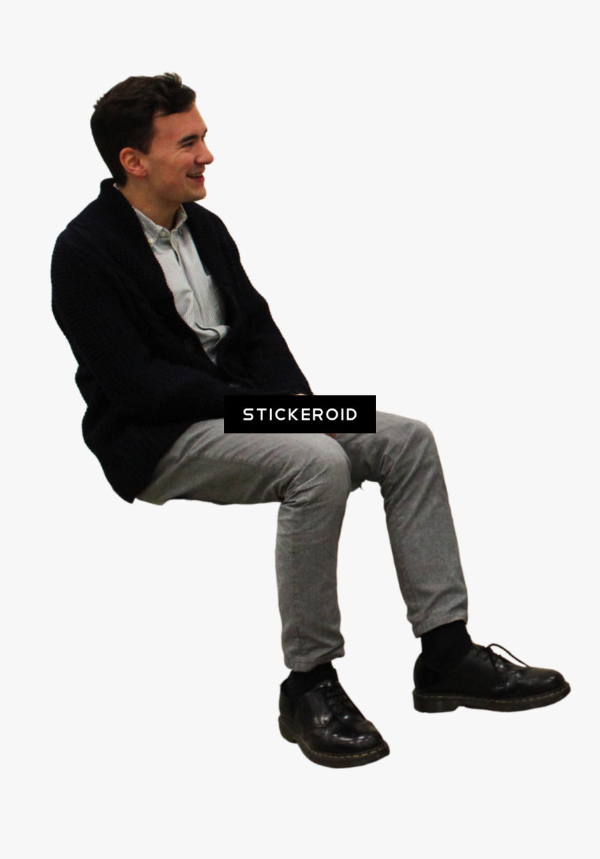 Sitting Woman Man , Png Download - Man Sitting Png, Transparent Png, Free Download