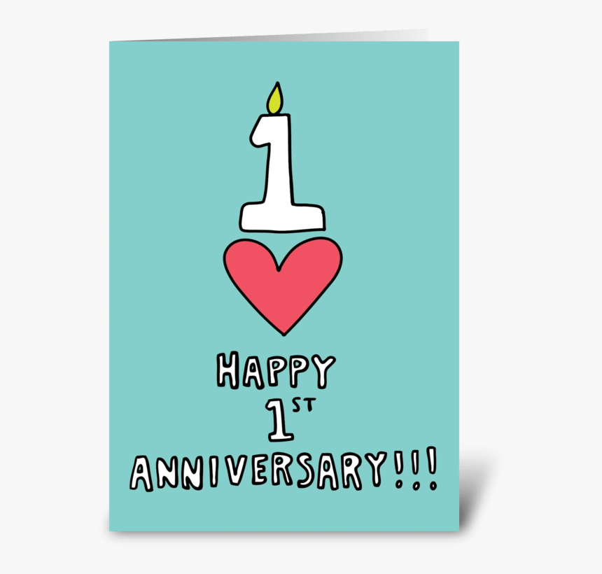 Happy 1st Anniversary Greeting Card - Poster, HD Png Download, Free Download