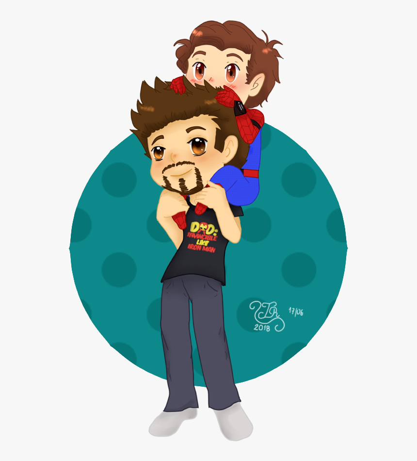 Iron Dad And Spider Son Together In Father Day The - Iron Man Father's Day, HD Png Download, Free Download