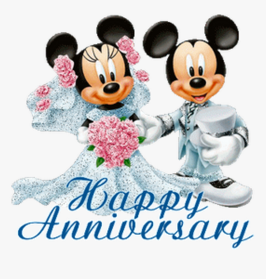 Clipart Stock Anniversary Vector Happy - Mickey Mouse And Minnie Mouse Anniversary, HD Png Download, Free Download