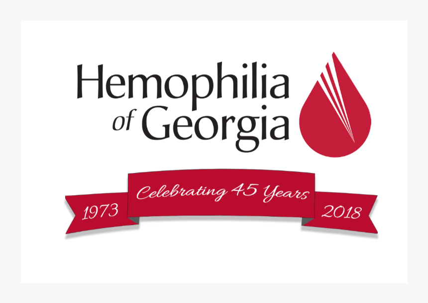 Hog 45th Anniversary Logo Graphic - Hemophilia Of Georgia, HD Png Download, Free Download