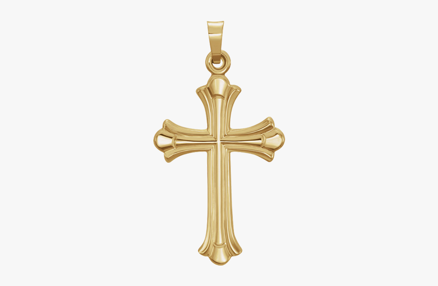 14kt Yellow Gold Cross Pendant - Pendant, HD Png Download, Free Download