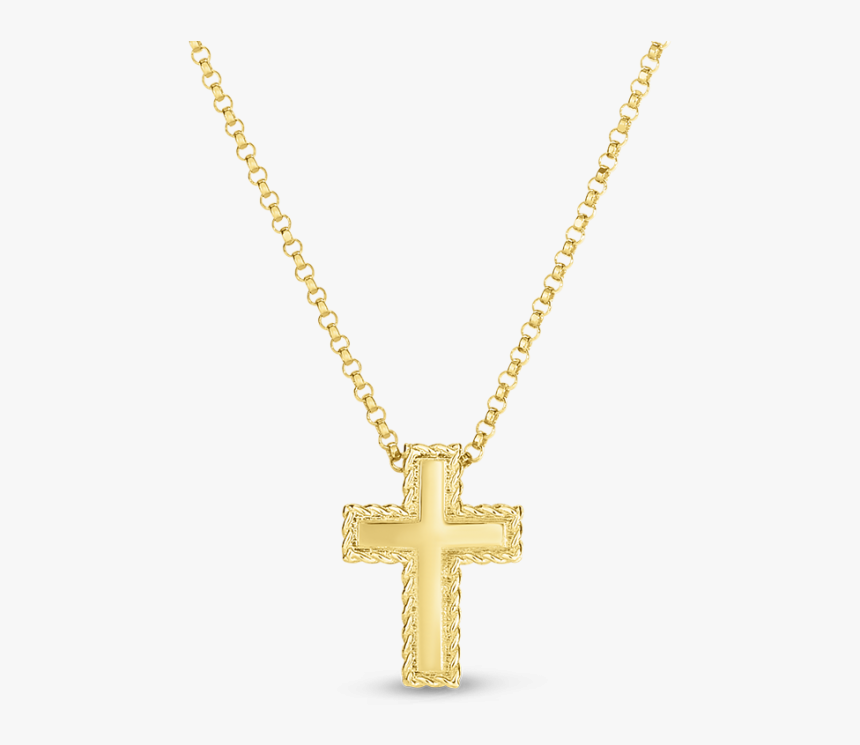 Roberto Coin 18kt Gold Small Princess Cross Pendant - Locket, HD Png Download, Free Download