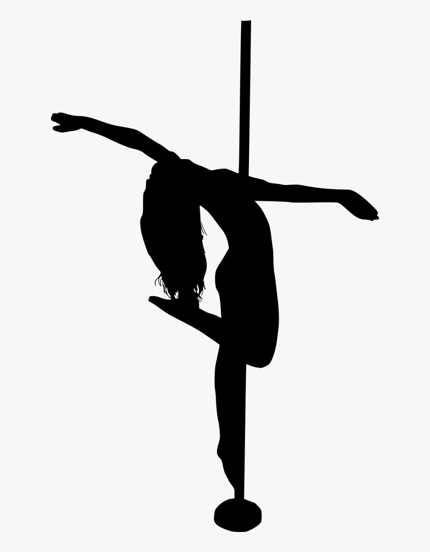 Clip Art Pole Transparent Onlygfx - Pole Dancer Silhouette Shadow, HD Png Download, Free Download