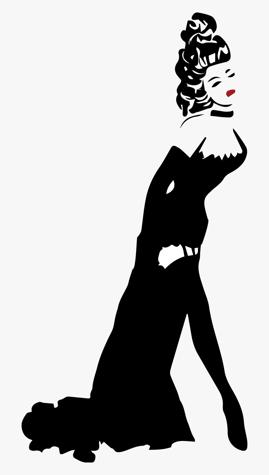 Transparent Burlesque Clipart - Woman Silhouette Burlesque, HD Png Download, Free Download