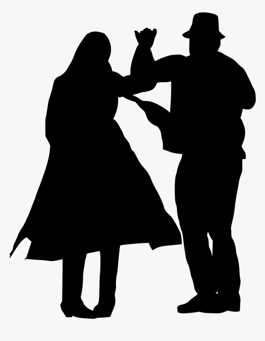 9 Couple Folk Dance Silhouette - Silhouette, HD Png Download, Free Download