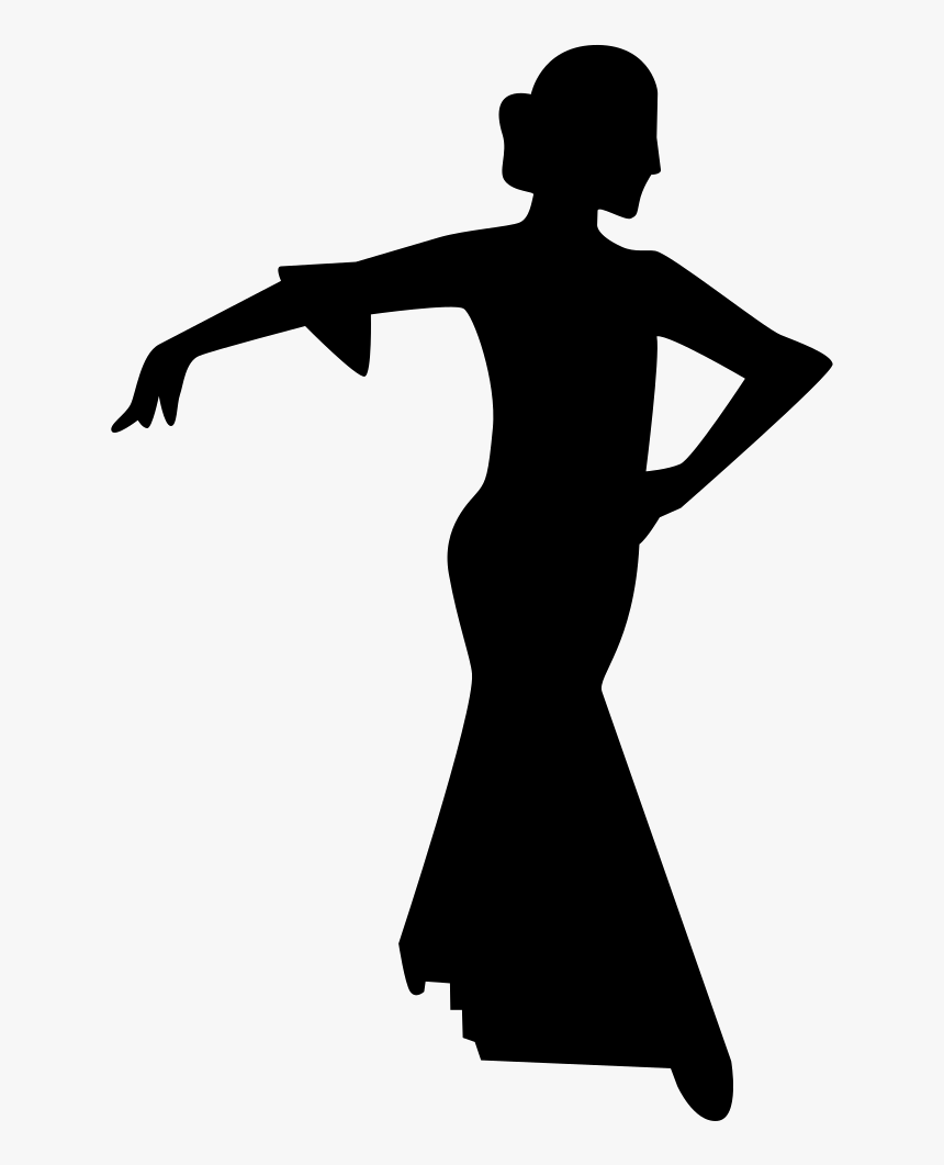 Flamenco Female Dancer Silhouette - Dancing Female Silhouette, HD Png Download, Free Download