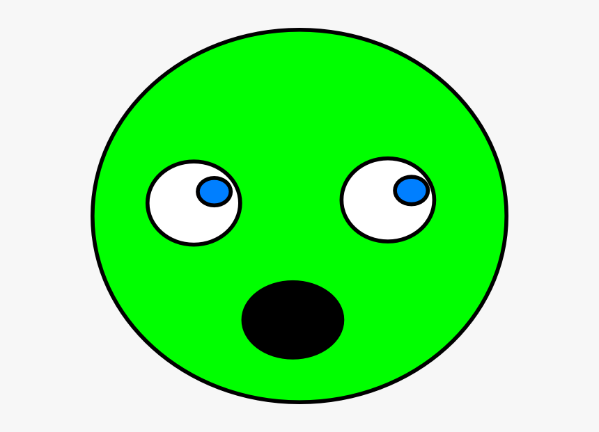 Scared Doodle Guy Clip Art - Green Scared Face Clipart, HD Png Download, Free Download