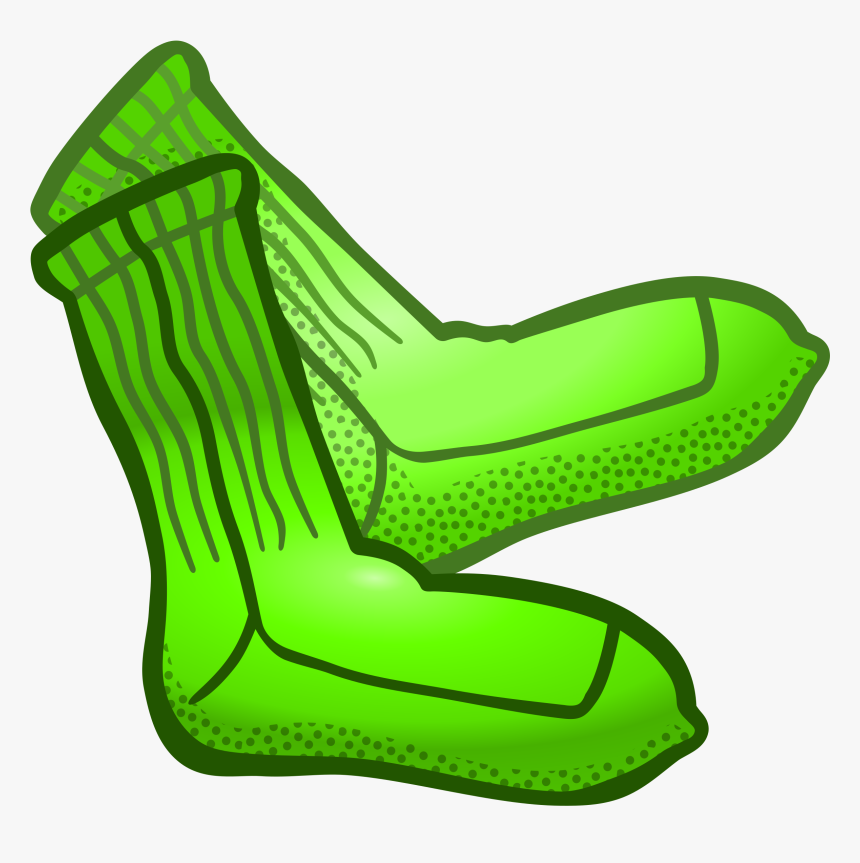 Coloured Clip Arts - Grüne Socken Clipart, HD Png Download, Free Download