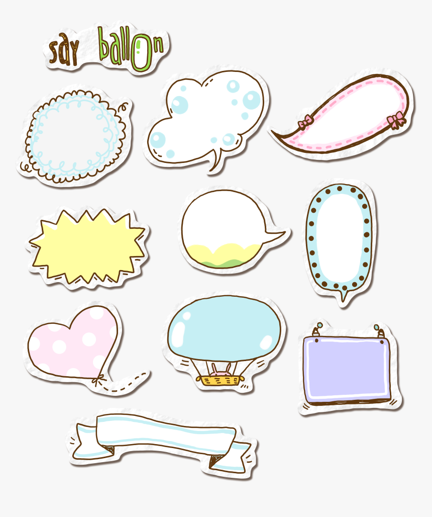 Box Cute Style Icons Color Text Notes Clipart - Детские Иконки, HD Png Download, Free Download