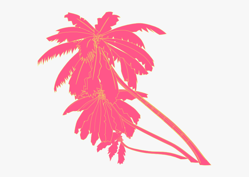 Transparent Palm Tree Silhouette Png - Pink Palm Tree Png, Png Download, Free Download