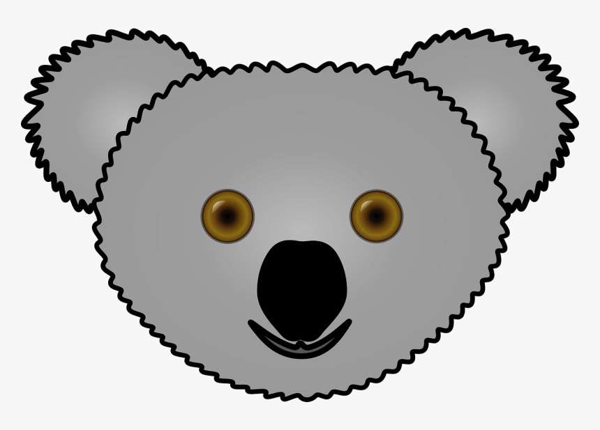 Koala, Head, Face, Bear, Mask, Animal, Cartoon - Clipart Koala, HD Png Download, Free Download