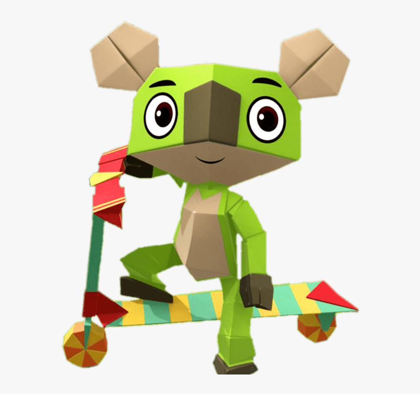 Origanimals Khye Koala On Scooter - Cartoon, HD Png Download, Free Download