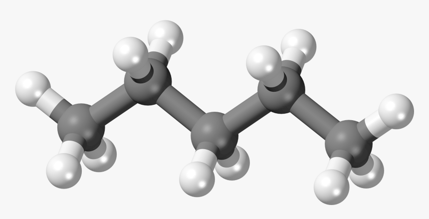 Pentane 3d Ball - Molecular Model Of Pentane, HD Png Download, Free Download