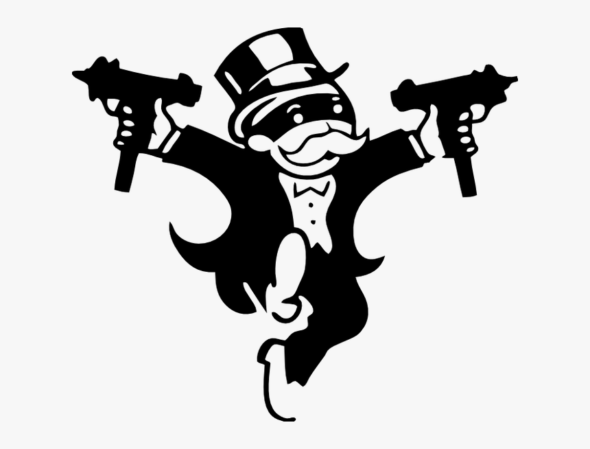 Monopoly Man With Uzi Clipart , Png Download, Transparent Png, Free Download