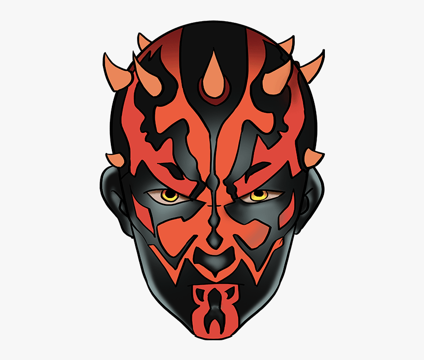 How To Draw Darth Maul From Star Wars - Star Wars Drawing Easy, HD Png Download, Free Download