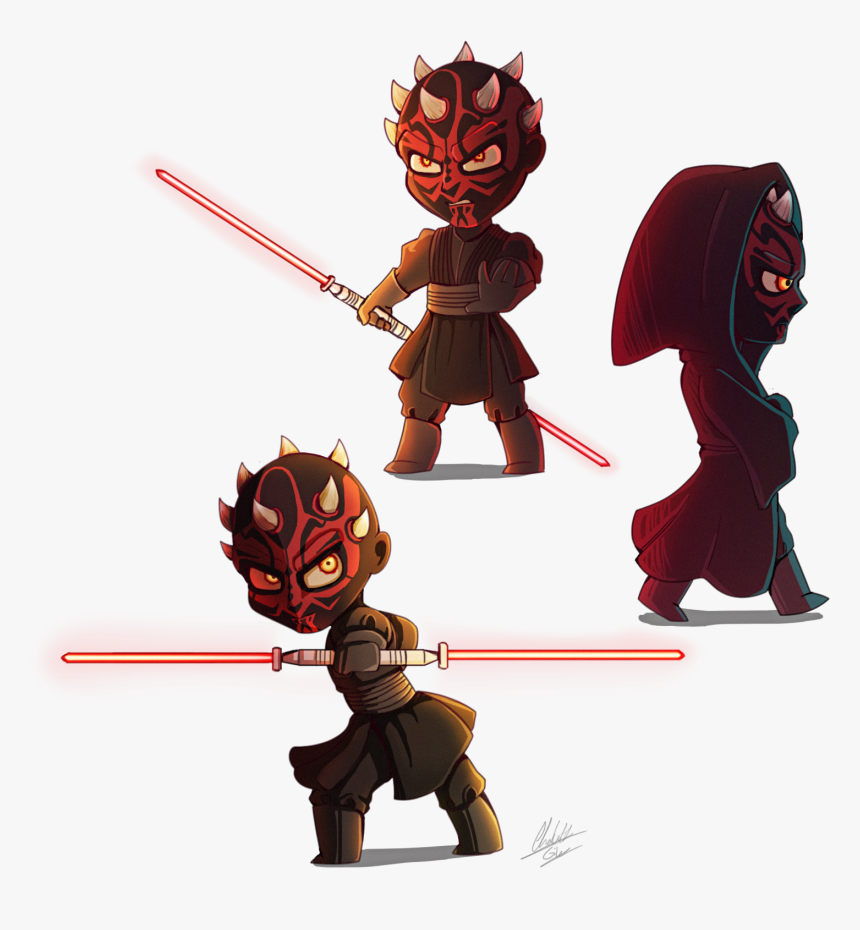 Transparent Star Wars Digital Clipart - Star Wars Sith Chibi, HD Png Download, Free Download