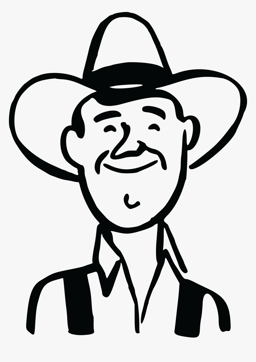 Free Clipart Of A Retro Happy Farmer - Cartoon Man Smile Drawing, HD Png Download, Free Download