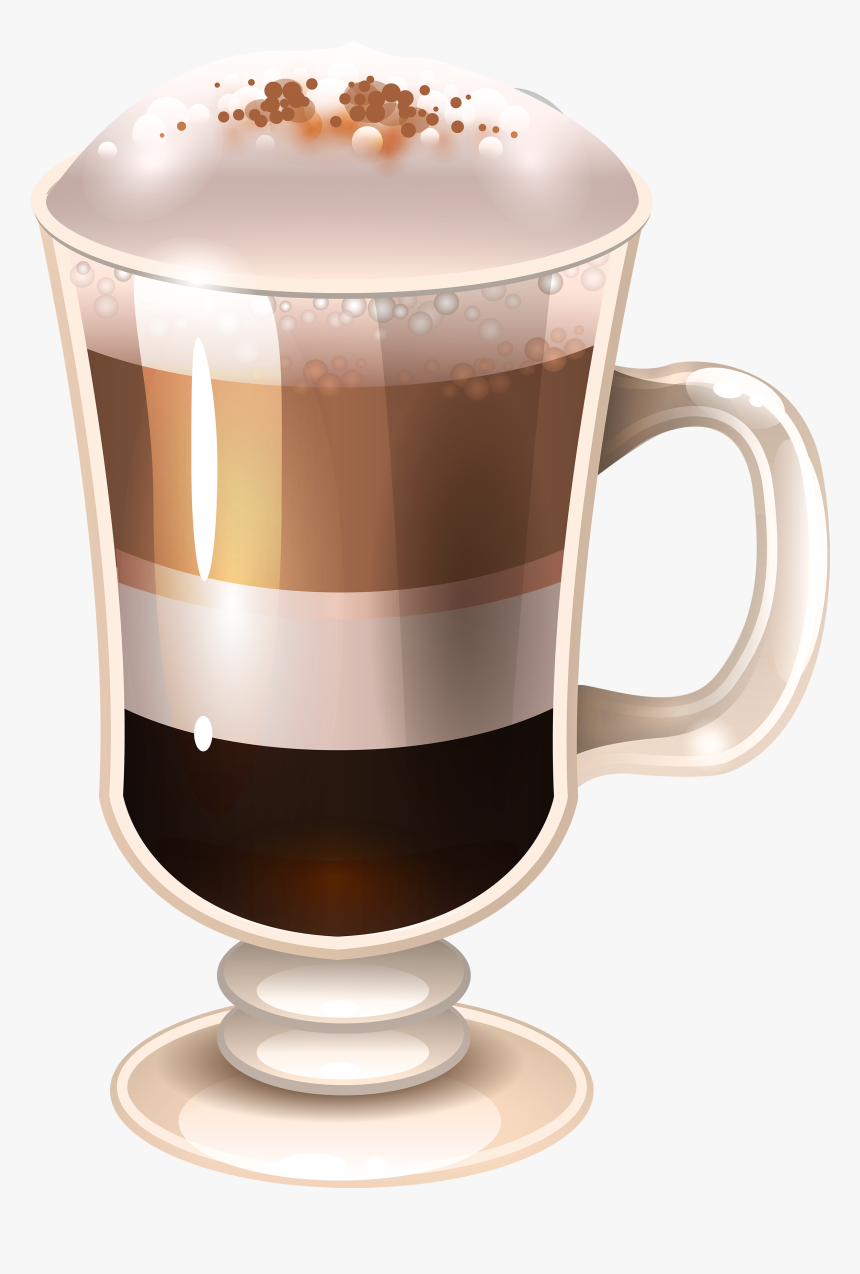 Latte Macchiato Irish Coffee Cappuccino - Coffee Drink Png, Transparent Png, Free Download