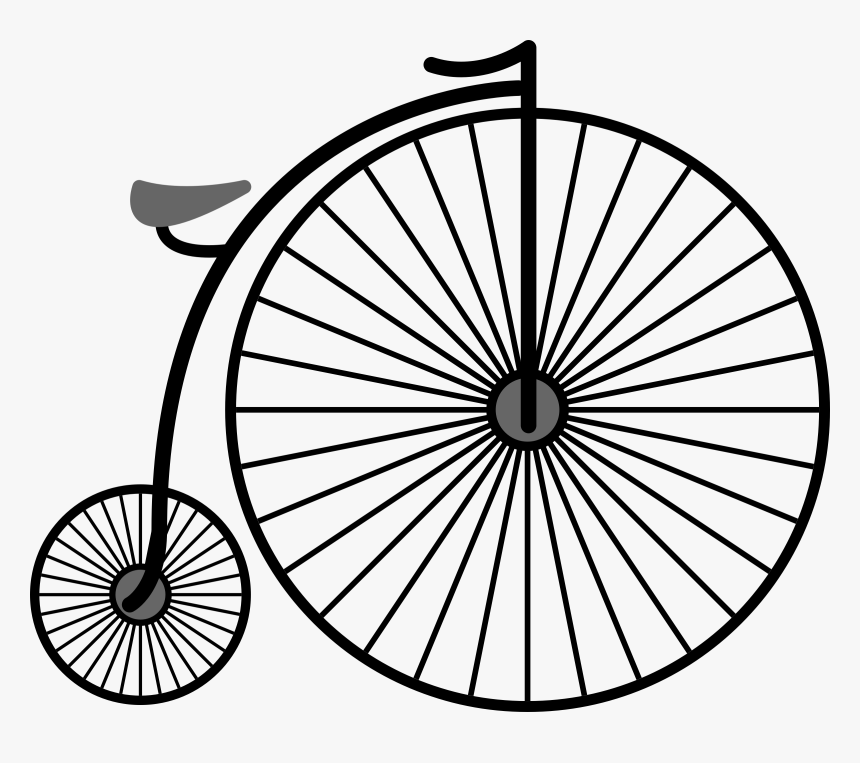 Penny Farthing Bicycle - Penny Farthing Line Drawing, HD Png Download, Free Download