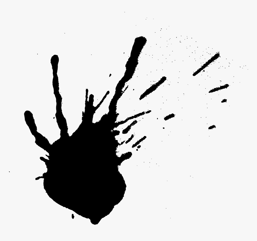 20 Black Paint Splatters Vol - Silhouette Transparent Paint Liquid Splash Png, Png Download, Free Download