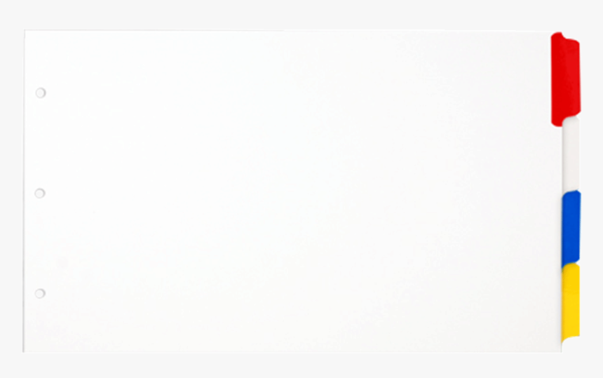 4 White Tabbed Dividers With Multi Color Tabs - Sign, HD Png Download, Free Download