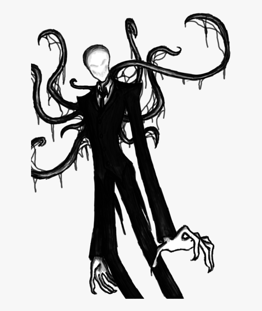 Slender Man Png Transparent Images - Slender Man Drawing Easy, Png Download...