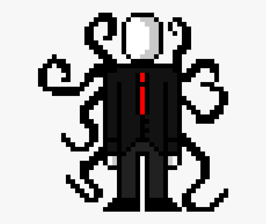 Pixel Art Slenderman , Png Download - Minecraft Pixel Art Halloween, Transparent Png, Free Download
