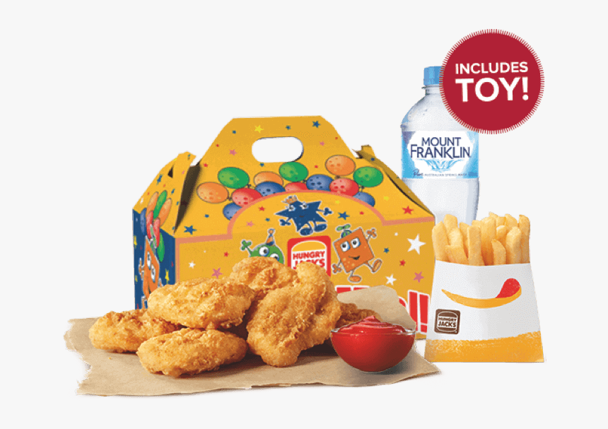 6 Nuggets Kid"s Pack - Hungry Jacks Happy Meal, HD Png Download, Free Download