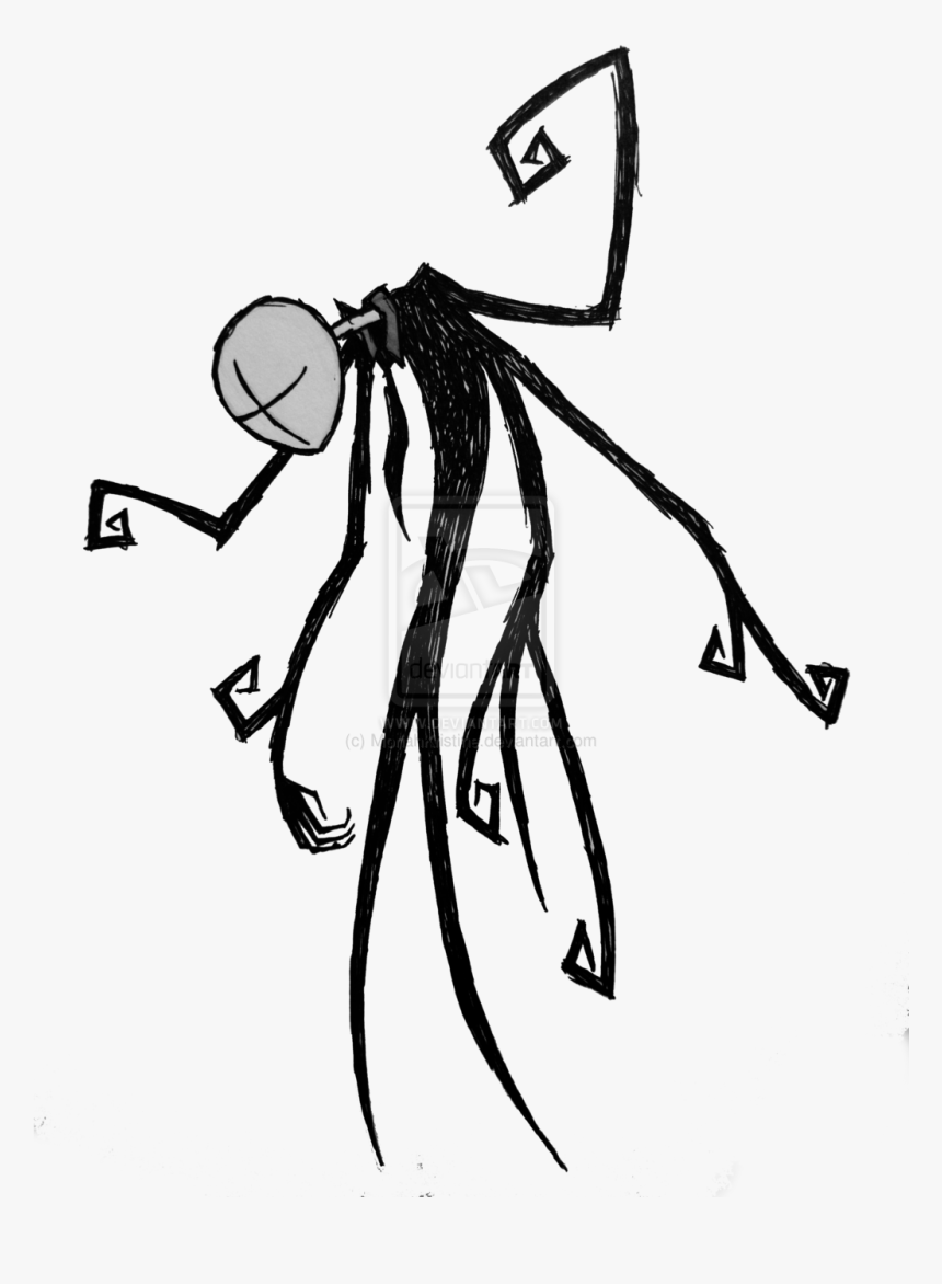 The Eight Pages Slender Man Stabbing Drawing - Slender Man Drawings Easy, HD Png Download, Free Download