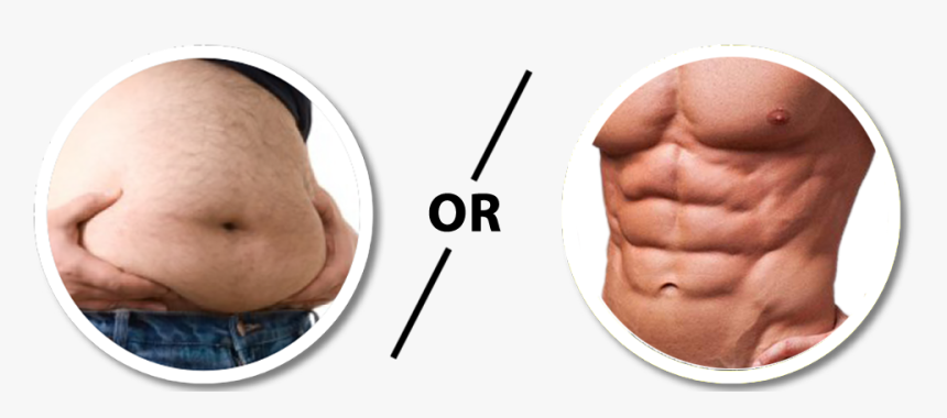 Transparent Six Pack Abs Clipart - Fat Belly Vs Abs, HD Png Download, Free Download