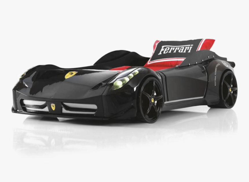 Black Ferrari Png - Boys Ferrari Car Bed, Transparent Png, Free Download