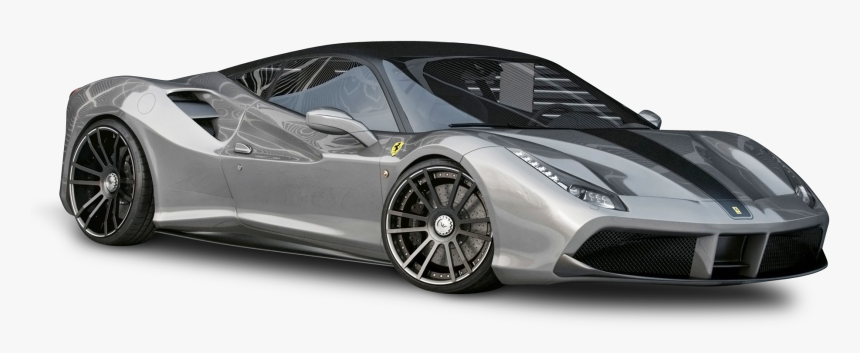 Silver Ferrari 488 Gtb Car - Silver 2017 Ferrari 488 Spider, HD Png Download, Free Download