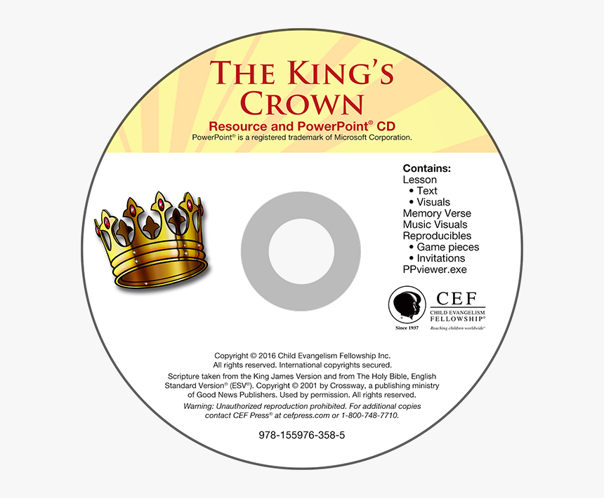 The King"s Crown Powerpoint Cd - Child Evangelism Fellowship, HD Png Download, Free Download