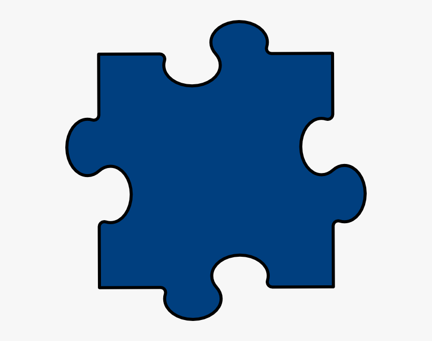 Deep Blue Puzzle Piece Svg Clip Arts - Dark Blue Puzzle Piece, HD Png Download, Free Download