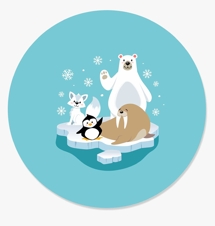 Winter Party Arctic Polar Animals Baby Shower Or Transparent - Animals From Arctic Circle, HD Png Download, Free Download