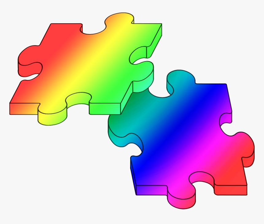 Rainbow Puzzle Pieces - Rainbow Puzzle Piece Clipart, HD Png Download, Free Download