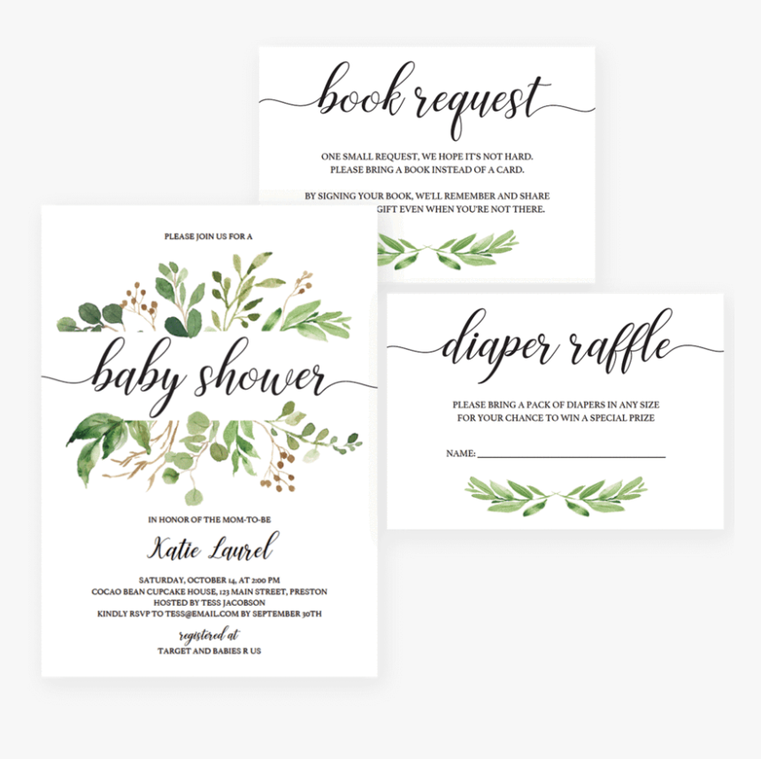 Diy Baby Shower Invitation Templates - Baby Shower Invite Template, HD Png Download, Free Download