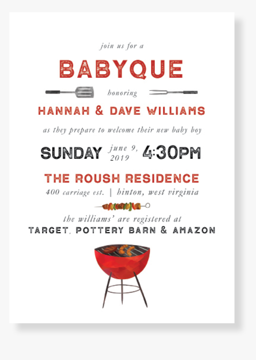 Babyque Baby Shower Invitation, HD Png Download, Free Download