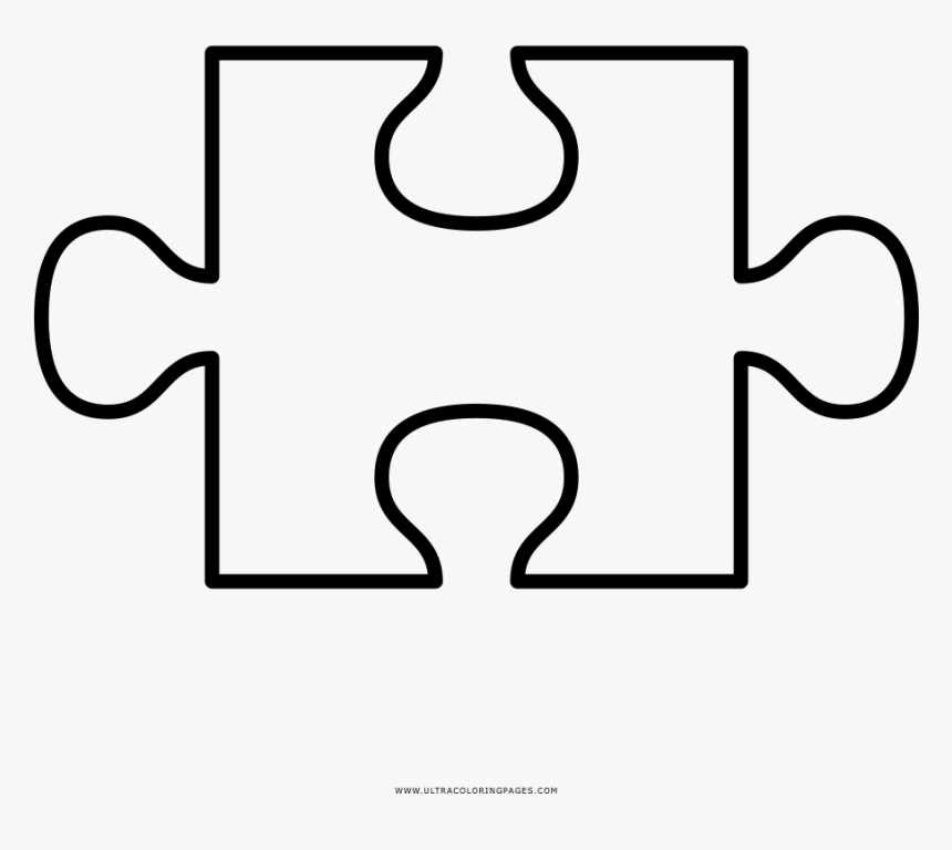 Puzzle Piece Coloring Page - Transparent Puzzle Piece Outline, HD Png Download, Free Download