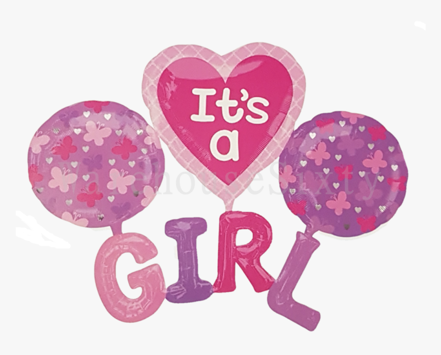 Transparent Baby Shower Border Clipart - It's A Girl Balloon, HD Png Download, Free Download