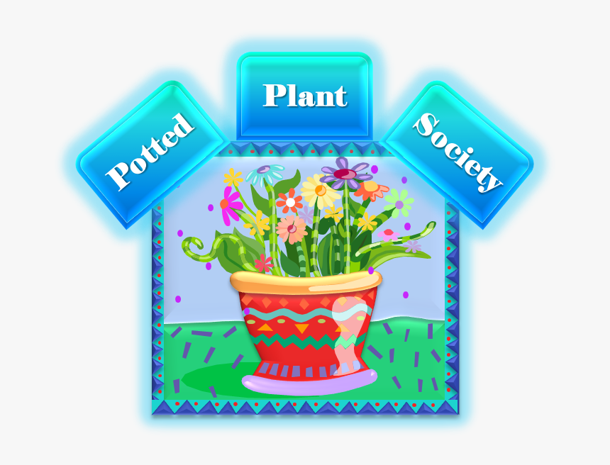 Potted Plant Society Logo - Flowerpot, HD Png Download, Free Download