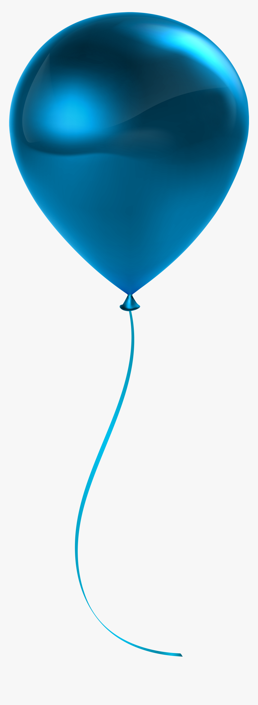 Single Blue Balloon Transparent Clip Artu200b Gallery - Single Balloons With Transparent Background, HD Png Download, Free Download